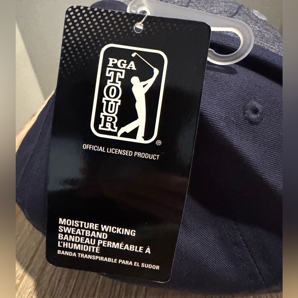 PGA Tour Navy Blue Adjustable Cap With Moisture Wicking Sweatband - Picture 6 of 11